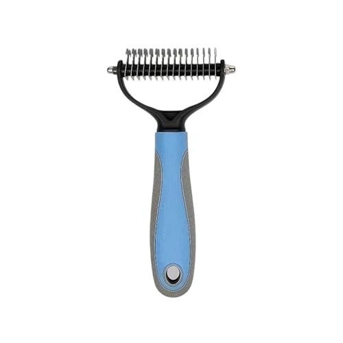 Outil peigne brosse démêlage animaux bleu L élimine les nœuds sans douleur