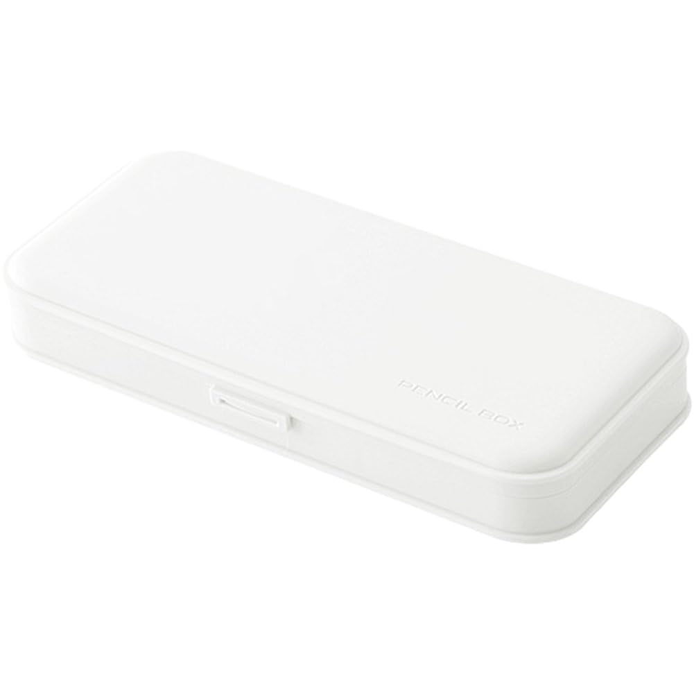Fituenly White Pencil Case Plastic Pencil Cases Clear Pencil Pouch Pencil Box School Supplies Concise Stationery Storage Box