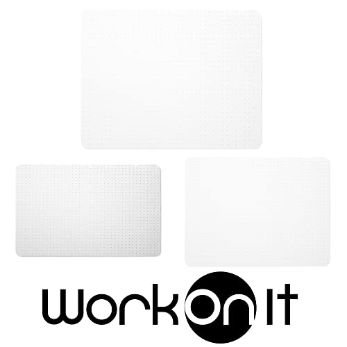 Workonit 30" X 48" Office Desk Chair Floor Mat For Low Pile Carpet, Clear #TOP3