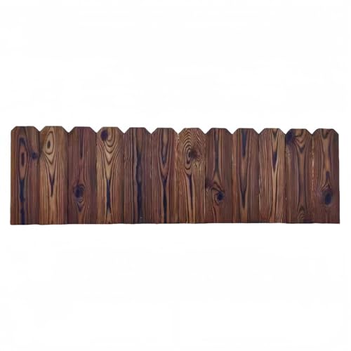 Poecuoa ガーデンフェンス 屋外 木製 花壇フェンス 長さ102cm 高さ15/20/30/40/50/60cm(6つの高さから選択可能)木材の厚さ 1.3/1.6cm(2種類の厚さをご用意)花壇 柵 簡単設置 防虫性 耐食性 家庭菜園 庭 仕切りお