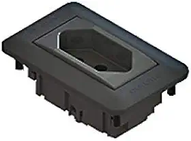 Mini Espelho 1 Tomada 20a Embutir Para Móveis - Preto
