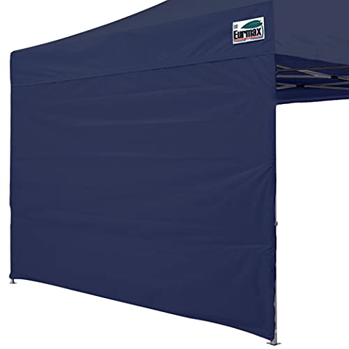 Image of Eurmax USA 10x10 Pop Up Canopy SunWall-UV Protection for Tents,Blocks Sunlight&Wind,Water Resistant Side Wall Only,Easy Hook & Loop Installation,Fit for 10FT Straight Leg Shelters&Gazebo,Navy Blue