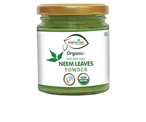 Sajeevan Organic Neem Leaves Powder - No Preservatives No Additives - Non Gmo- Usda (सर्वे भवन्तु सुखिनः सर्वे सन्तु निरामयाः) #TOP21
