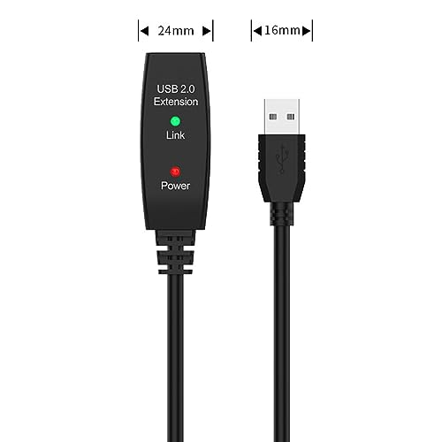 Xingsiyue 10M USB 2.0 Active Repeater Cable Extension Lead with Signal Amplification, Signal Amplifier Repeater USB Connection Cord - Image 2