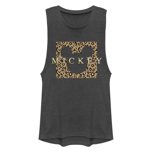 Mickey Mouse débardeur Juniors muscle gris anthracite imprimé guépard doré taille S