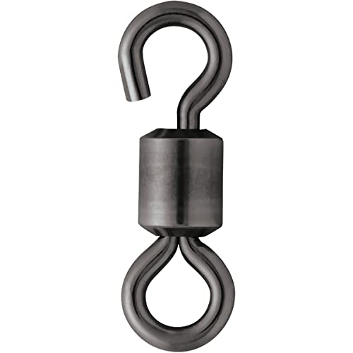 VMC Black Stainless Steel Open Eye Rolling Swivel #8