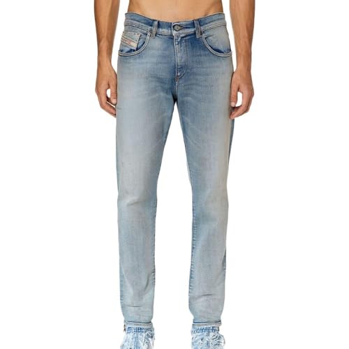 Diesel Jean Slim Bleu Clair Délavé Homme 2019 D-strukt