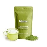 Blume Superfoods Latte Matcha Green Tea Powder - Matcha Powder with Coconut, L-Theanine and Natural Caffeine for All Day Energy & Focus - Organic Matcha from Shizuoka Japan - Matcha Latte 30 Servings