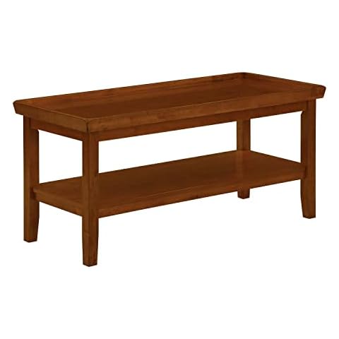 Convenience Concepts Ledgewood Coffee Table with Shelf Cover