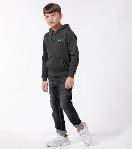 Image of KYDA KIDS Boy's Cotton Hooded Neck Hoodies - Sweatshirt with Hoodies Full Sleeves Boys Winter Wear, Long Sleeve Sweatshirts for Boys - Regular Fit Melange