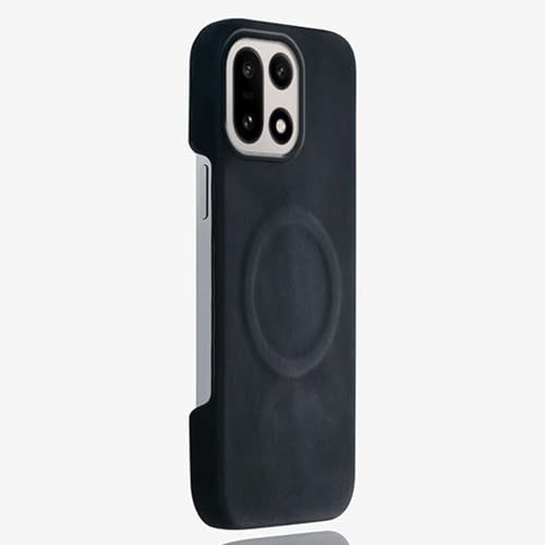 Coque OnePlus 15 mince étui magnétique noir couverture rigide