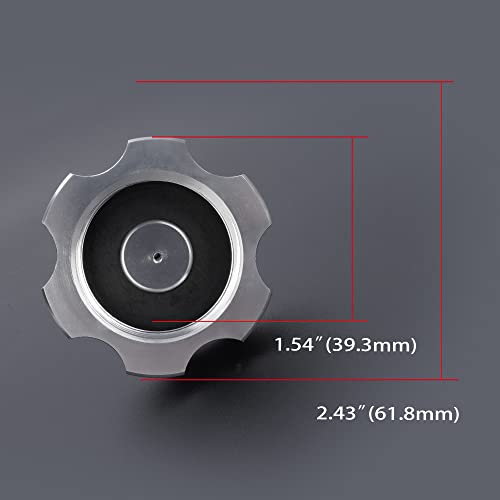 Fuel Cap Cnc Billet Gas Tank Cap With Anti-Leak Vent Tube Fits For 50Cc 70Cc 90Cc 110Cc 125Cc Coolster Taotao Kazuma Sunl Jcl Roketa Atv Quad 4 Wheeler-Silver #TOP1