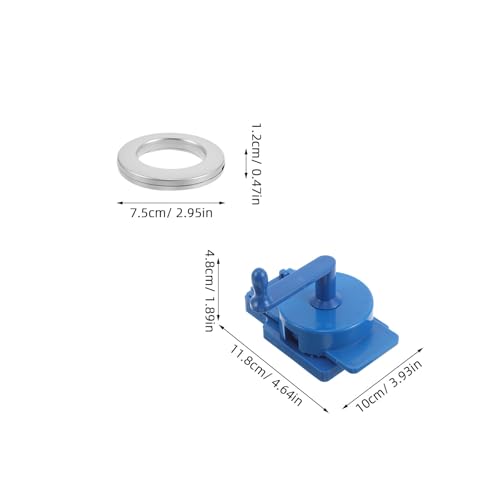 Anillos para cortinas de plástico POPETPOP con punzón giratorio color plata 3