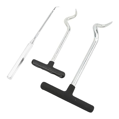 Ymiko Bearing Seal Puller, 3PCS O Rings Grease Seals Puller Hydraulic Installation Tool Kit Steel Soft Handle Oil Remover Tool for Car SUV Truck