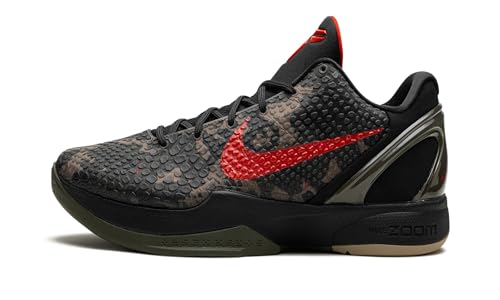 Nike Men's Kobe 6 Protro “Italian Camo” Size 9 Black/Crimson Bog-Khaki (FQ3546-001)