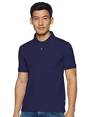 Image of Rupa Bumchums Men Super Combed Cotton Solid Half Sleeve Club Collar Polo Regular Fit T-Shirt with Chest Pocket