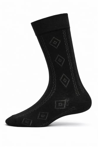 Image of Young Arrow Men's Crew Socks | 100% Pure Combed Cotton Full Length Socks for Men - 168 Needle Premium Knit Multicolor Socks for Formal Casual Office Wear
