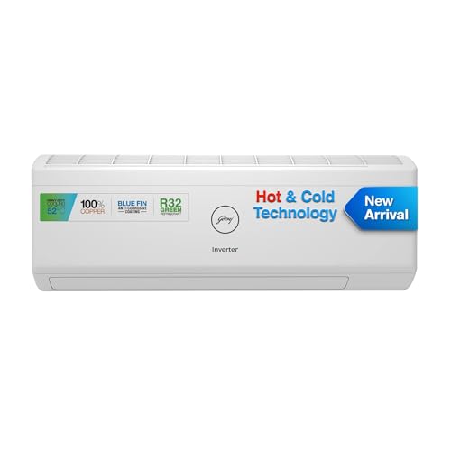 Image of Godrej 1.5 Ton 3 Star, Hot & Cold, 5 Years Comprehensive Warranty, Inverter Split AC (Copper, Anti-Freeze Thermostat, Twin-Rotary Compressor, AC 1.5T SIH 18ITC3-WWR, White)