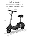 OKAI | Ceetle Pro | Electric Scooter with Seat | Up to 35 Miles Range | 15.5MPH | Stylish Moped Scooter | 10 inch Vacuum Tires | Black | UL 2272 Certified