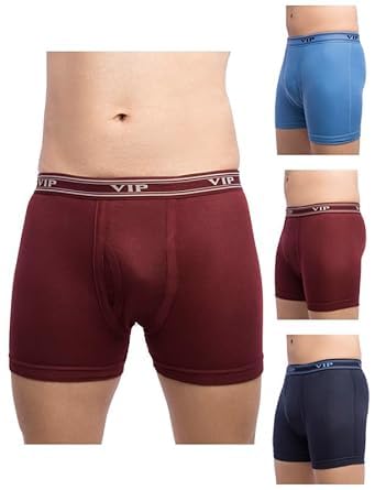 Image of VIP ULTIMAICD Color Men's 100% Cotton Interlock Fabric Trunk with Outer Elastic Waistband Combo Set
