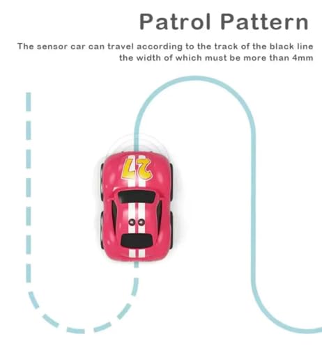 Image of Rechargeable Smart Sensor Mini Car for Kids | Magic Induction RC Intelligent Car with Obstacle Avoidance, Music & LED Lights | Pull Back Racing Toy | Educational Gift for Boys & Girls (MULTI COLOR)