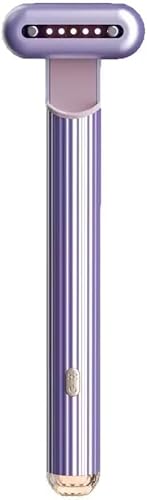 Nuvaskin 2.0 – Baguette Magique 4-en-1 Anti-Âge et Anti-Rides, Réduit Efficacement les Cernes et les Poches sous les Yeux, Appareil de Soin à Domicile – Jaune Doré (Violet)