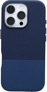 OtterBox Leather Alternative Slim MagSafe Hülle für iPhone 16 Pro, stoßfest, sturzsicher, dünne Schutzhülle, 3X getestet nach Militärstandard, Blau