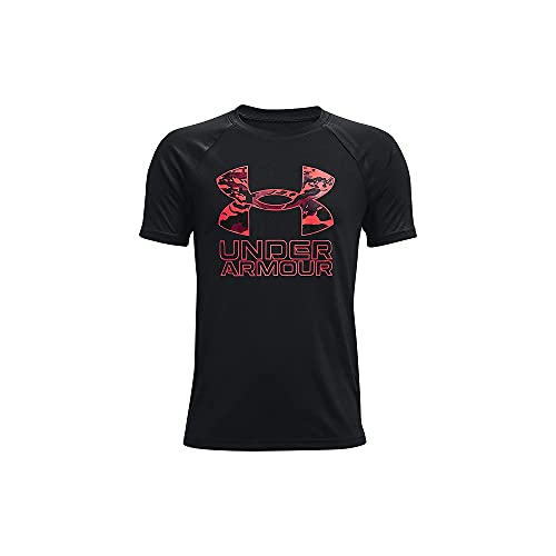 Image of Under Armour Boys' Tech Hybrid Printed Fill Short-Sleeve T-Shirt