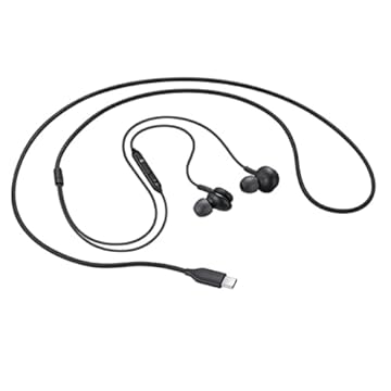 Fones de Ouvido com Fio Som Premium, Entrada USB Tipo C. À Prova de Suor, Microfone Embutido, Compatível com Samsung, Motorola, LG Som Extra Bass