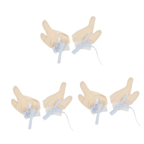 HEMOTON 3 Pairs Gel Finger Protectors Sucking Gloves for Boys and Girls Soft Mittens Stop Sucking Scratching Comfortable for Infants Toddlers Easy to Clean