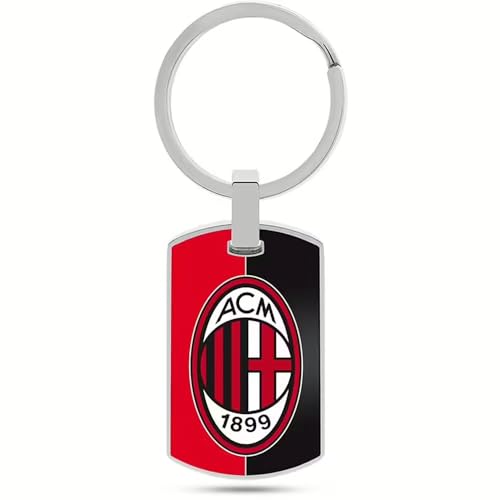 Porte-clés AC Milan Lowell argenté haut de gamme avec plaque B-MP003XAR