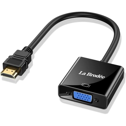 La Brodée HDMI zu VGA Adapter, Unidirektional 1080P Hdmi-Monitor Adapter