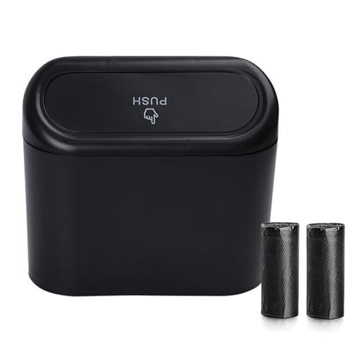 1 Lot De Mini Poubelles De Voiture Avec Couvercle Et 45 Sacs Poubelles