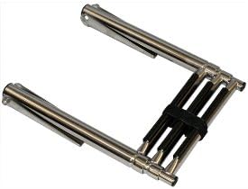 SeaLux Heavy Duty Stainless Steel 3 Steps Telescopic Boat Ladder Upper Mount
