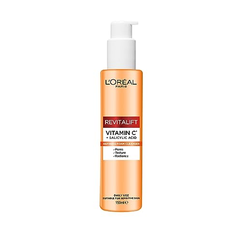 LOréal Paris Revitalift Clinical Vitamin C Cleanser [Vitamin C* + Salicylic Acid] Help brighten skin tone Reduce pores and smooth skin texture Cleans and Purify skin For all skin types 150ml