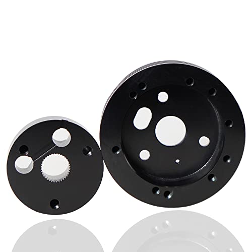 Image of 5 & 6 Hole Billet Steering Wheel Hub Adapter Black