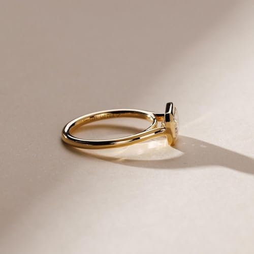 2Ct Emerald Cut Moissanite Engagement Ring 14k Yellow Gold East West Solitaire Ring Dainty Minimalist Promise Statement Jewelry Gift for Wife3