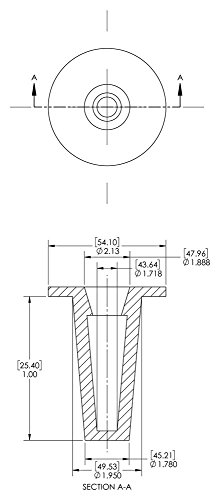 Image of Caplugs T-20 T Series - Plastic Tapered Cap and Plug, 40 Pack, Red LD-PE, Cap OD 1.718 inch x Plug ID 1.95 inch, Protective Closures, Dust and Moisture Seals, MIL Spec, SAE Fittings, Hydraulic (99394310)