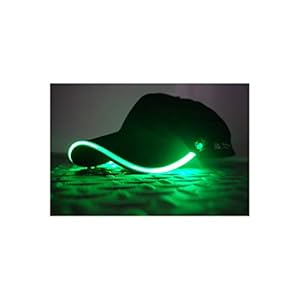 Illuminated Apparel Green LED Light Up Baseball Cap Hat Glow Party | Festival | Rave