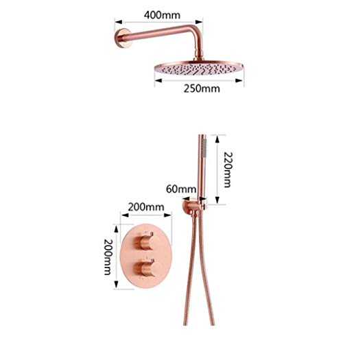 Ensemble de douche à effet pluie anti-calcaire pour douche de luxe - 6