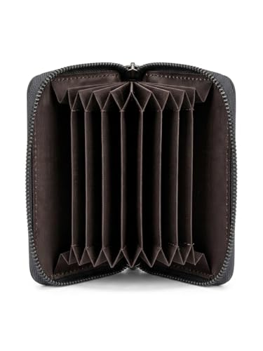 Image of 9 Slot RFID Orignal Leather Credit Debit Card Holder Wallet Money Coin Zipper Purse for Men & Women