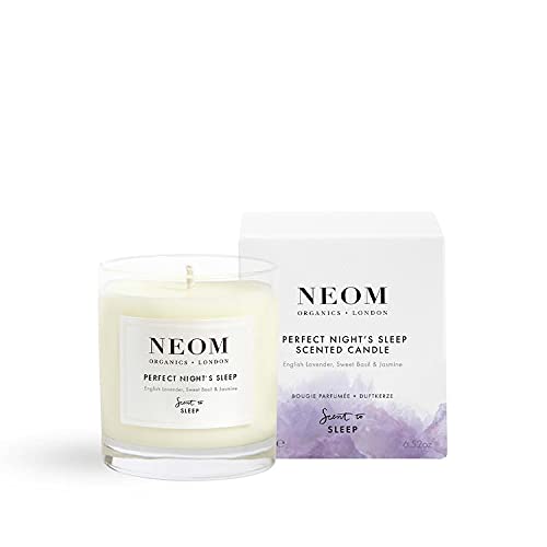 NEOM- Perfect Night's Sleep Scented Candle, 1 Wick | Lavender & Jasmine | Essential Oil Aromatherapy Candle | Scent to Sleep