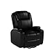 MAGIC UNION Power Lift Recliner Chair Sofa with Massage and Heat Vibration, Electric Lift Chairs Recliners for Elderly Catnap with Remote Controls, Side Pockets and Cup Holders, Faux Leather (Black)