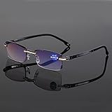 CLBKLGR New Diamond-Cut Bifocal Progressive and Anti-Blue Eyewear Ultralight Reading Glasses, for...