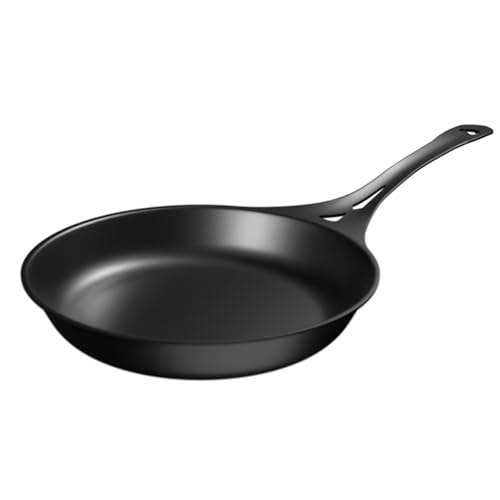 SOLIDTEKNICS AUS-ION 10-inch Lightweight Iron Skillet - Pre-Seasoned, Ideal for Frying, Grilling, Baking - All-Purpose Cookware for Stovetop, Oven, BBQ, Campfire - Sustainable Kitchen Essential