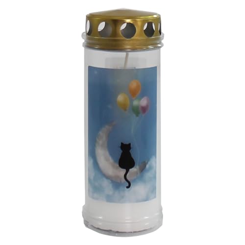 Grablicht mit Motiv Katze