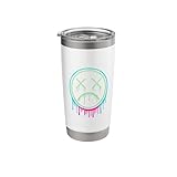 Graffiti Sad Face X Eyes Dripping Street Urban Artwork Stainless Steel Insulated Tumbler
