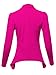 SSOULM Women's Long Sleeve Classic Draped Open Front Lightweight Blazer Fuchsia M