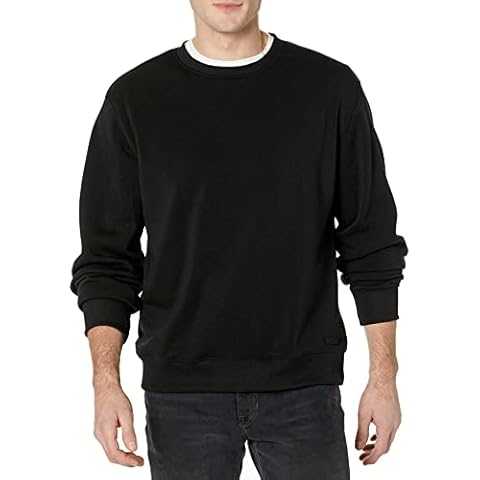WT02 Men's Basic Fleece Sweatshirts, Black, Large Cover