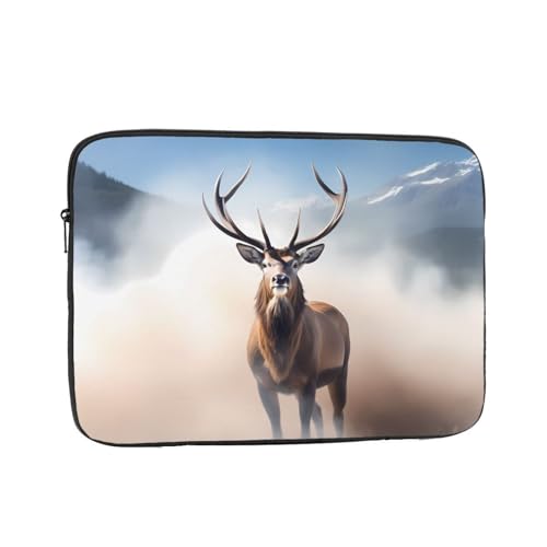 Deer In The Mist Laptop Sleeve Case 15 Inch Suitable For Notebook Computer Tablet Traveling Carrying Simple Case